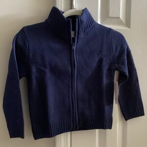 Wonder Nation Dark Blue Kids Zip-Up Sweater